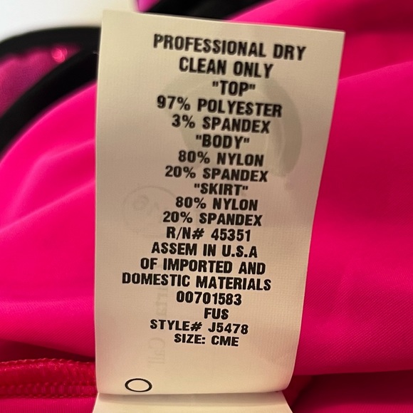 Dance Costume Dress Curtain Call Turn Up The Music J5478 High-Low Sequin Pink - Picture 11 of 15